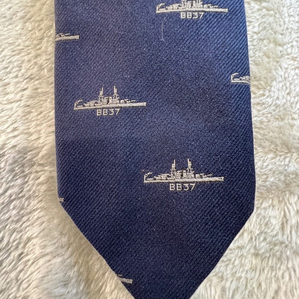 Robert Talbott for Orbachs Mens Navy Blue BB37 Battleship Silk Necktie
